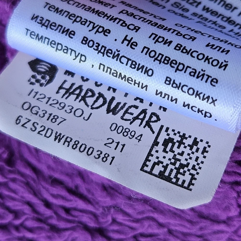Mountain Hardwear Monkey Fleece Jacket Purple Zip Up Coat Youth Girls Size Large